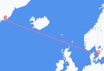 Flyrejser fra Kulusuk, Grønland til Halmstad, Sverige