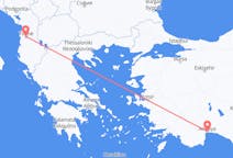 Flyg från Tirana, Albanien till Antalya, Turkiet