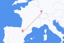 Flyg från Mulhouse, Schweiz till Zaragoza, Spanien