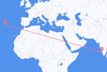 出发地 印度坎努尔目的地 葡萄牙蓬塔德尔加达的航班