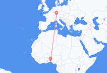 Flyrejser fra Lagos, Nigeria til Friedrichshafen, Tyskland
