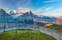photo of morning panorama view in Grindelwald. Popular tourist attraction cliff walk at the first station. Swiss alps, Grindelwald valley, Switzerland.