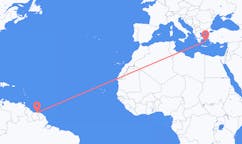 Flights from from Paramaribo to Naxos