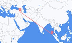 Flyrejser fra Banda Aceh, Indonesien til Van, Tyrkiet