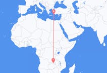 Flyreiser fra Lubumbashi, den demokratiske republikken Kongo til Rhodes, Hellas