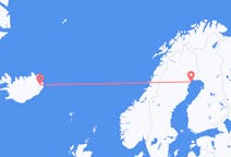 Vluchten van Egilsstaðir, IJsland naar Lulea, Zweden