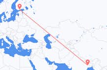 Flyrejser fra Durgapur, Indien til Helsinki, Finland