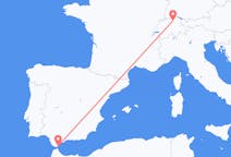 Flyg från Gibraltar, Gibraltar till Zürich, Schweiz