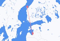 Flug frá Riga, Lettlandi til Vasa, Finnlandi