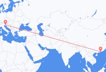 Flyreiser fra Shenzhen, Kina til Trieste, Italia