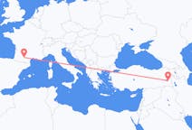 Flyg från Skåpbil, Turkiet till Toulouse, Frankrike