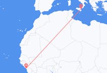 Flyrejser fra Conakry, Guinea til Catania, Italien