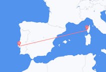 Flyreiser fra Ajaccio, til Lisboa