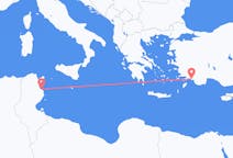 出发地 突尼斯出发地 莫纳斯提尔目的地 土耳其达拉曼的航班