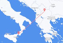 Vluchten van Skopje, Noord-Macedonië naar Reggio Calabria, Italië