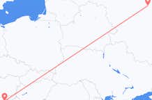 Flyg från Ljubljana, Slovenien till Moskva, Ryssland