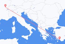 เที่ยวบิน จาก โดล, ฝรั่งเศส ไปยัง ดาลาแมน, ตุรกี