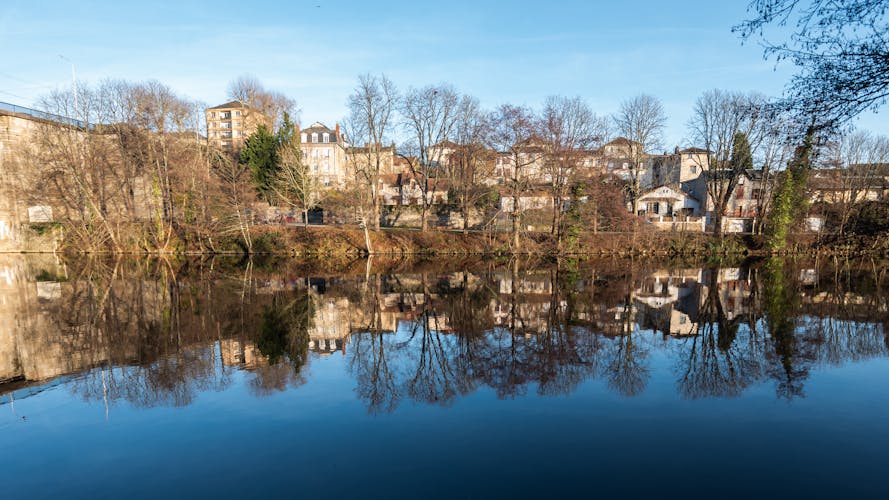 Photo of view on the Vienne river in the city of Limoges.