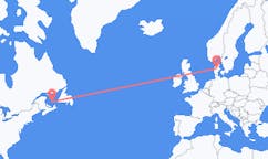 Flyreiser fra Les Îles-de-la-Madeleine, Quebec, Canada til Karup, Danmark