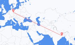 Vluchten van Durgapur, India naar Leipzig, Duitsland