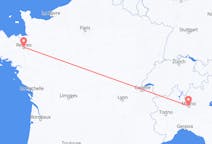 Flyg från Milano, Italien till Rennes, Frankrike
