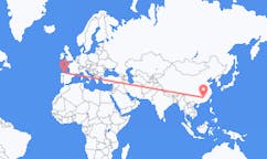 Flyreiser fra Ganzhou, Kina til Asturias, Spania