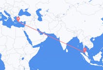 Flyreiser fra Penang, Malaysia til Rhodos, Hellas