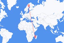 Flyreiser fra Toliara, Madagaskar til Skellefteå, Sverige