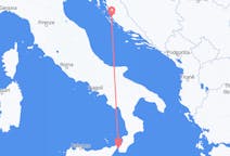 Voos de Zadar, Croácia para Régio da Calábria, Itália