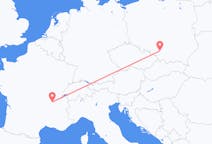 Loty z Katowice, Polska do Lyonu, Francja