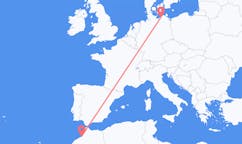 Flug frá Rabat, Marokkó til Rostock, Þýskalandi