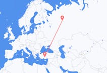 Flights from Syktyvkar, Russia to Konya, Turkey