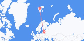 Flights from Belarus to Svalbard &amp; Jan Mayen
