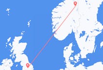 Flights from Røros, Norway to Leeds, the United Kingdom