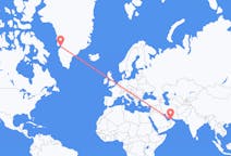 Flyg från Dubai, Förenade Arabemiraten till Ilulissat, Grönland