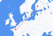 Flug frá Tampere, Finnlandi til Tours, Frakklandi