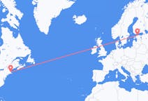 Vluchten van Boston, Verenigde Staten naar Tallinn, Estland