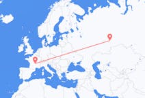 Flights from Yekaterinburg, Russia to Clermont-Ferrand, France