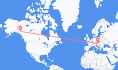 เที่ยวบิน จาก ไวต์ฮอร์ส, แคนาดา ถึงเฮวิซ, ฮังการี