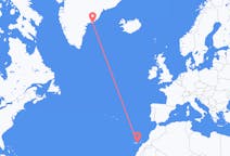 Vols de Las Palmas, Espagne à Kulusuk, le Groenland