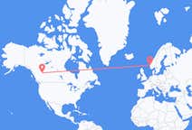 Flyreiser fra Dawson Creek, Canada til Bergen, Norge