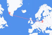 Flights from Warsaw, Poland to Paamiut, Greenland