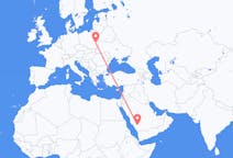 Voos de Bisha, Arábia Saudita para Lublin, Polônia