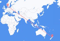 出发地 新西兰北帕莫斯顿目的地 丹麦奥尔堡的航班