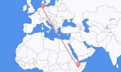 Flyreiser fra Gode, Etiopia til Hannover, Tyskland