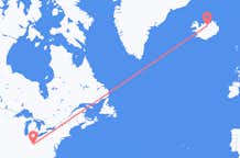 Vluchten van Cincinnati, Verenigde Staten naar Akureyri, IJsland