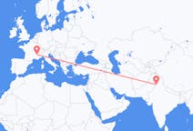 Flyg från Amritsar, Indien till Grenoble, Frankrike