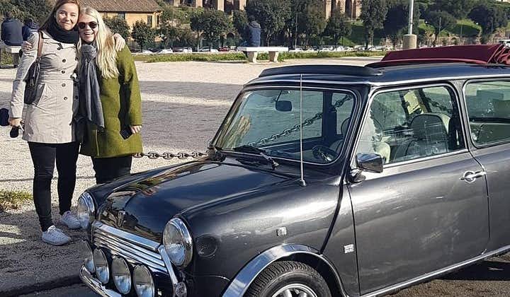 1 hour Little Ancient Tour of Rome by Mini Vintage Cabriolet with Cappuccino