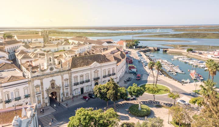Photo of city center of Faro ,capital city of Algarve, Portugal.