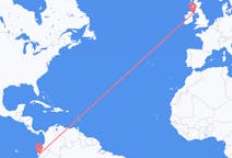 Vluchten van Guayaquil, Ecuador naar Belfast, Noord-Ierland
